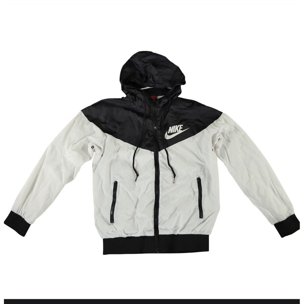 Gorpcore Blokecore Nike Windrunner Jacket Chevron Windbreaker Black White L